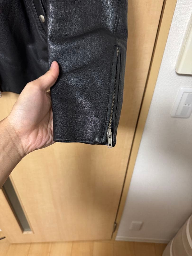 美品✨ユナイテッドアローズ やぎ革 ゴート レザージャケット 裏地