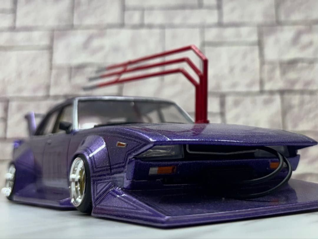 アオシマ　ケンメリ4ドア　完成品　1/24 メタリックブルー