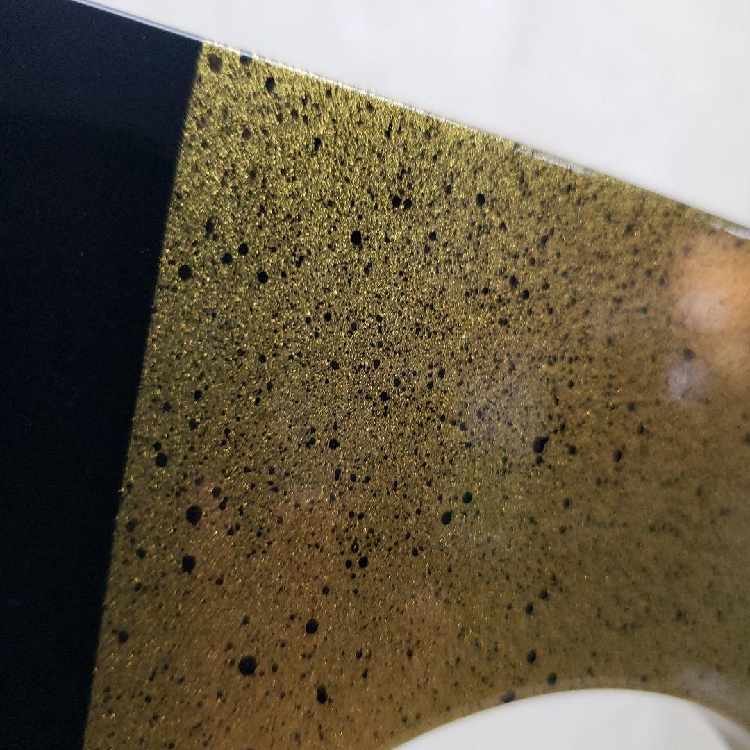 Ｂフライデーモダンアート日輪飾り台 彫刻 黒と金のグラデーション