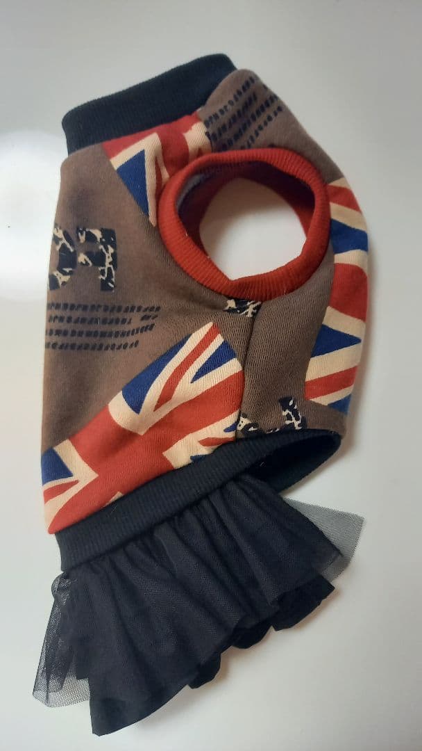 ユニオンジャックの犬の服 着画あり