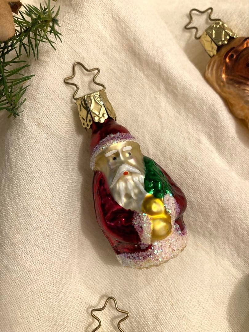 vintage German Inge glass クリスマスオーナメント 6個の通販