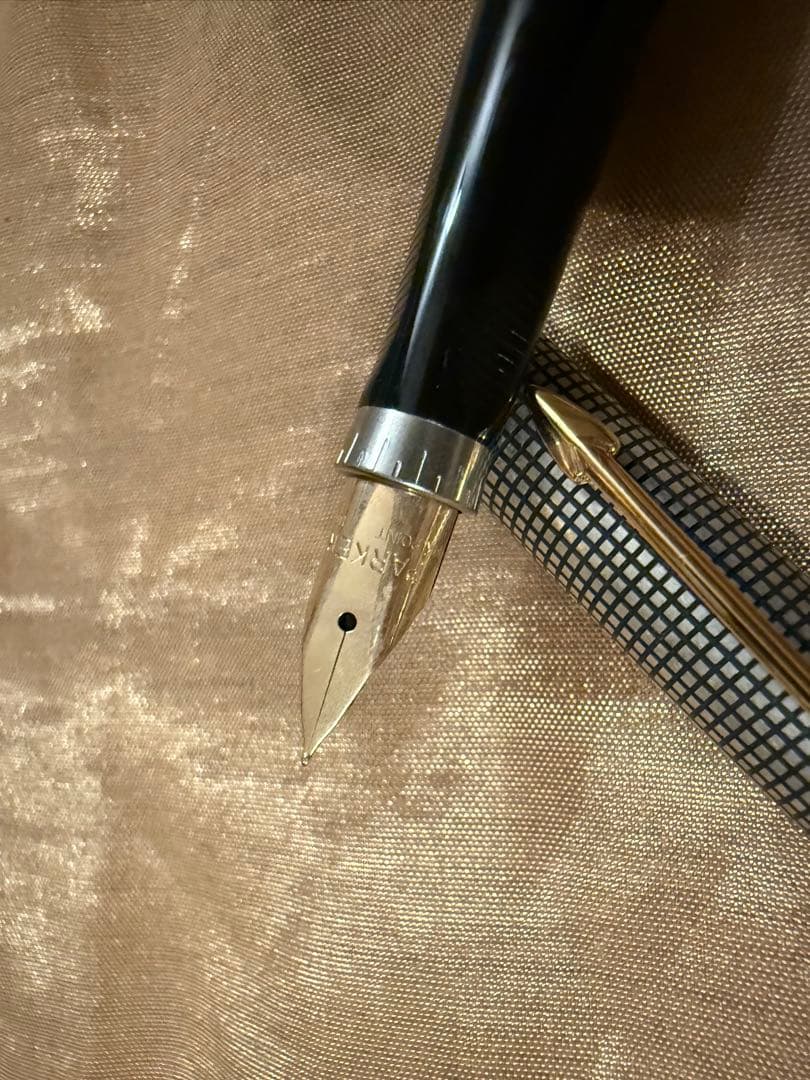 パーカー75 スターリングシルバー シズレ 14金ペン先 未使用 美品