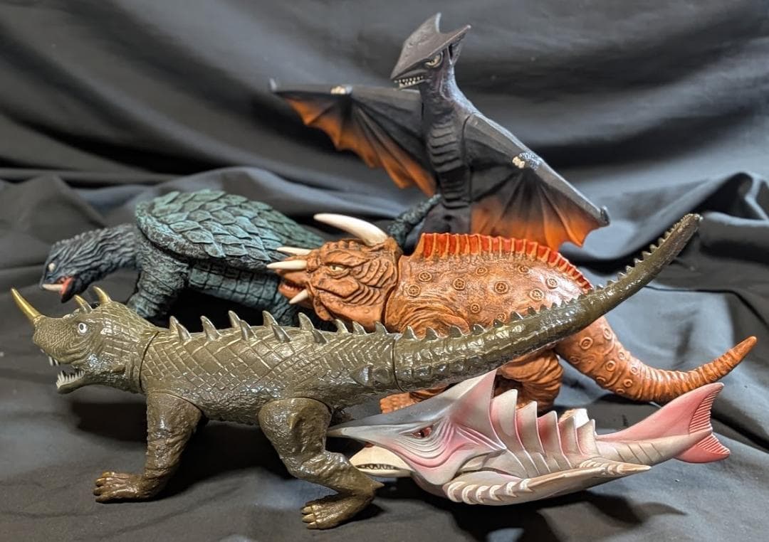 昭和ガメラ＆対戦怪獣（エクスプラス）ソフビフィギュア５体セット