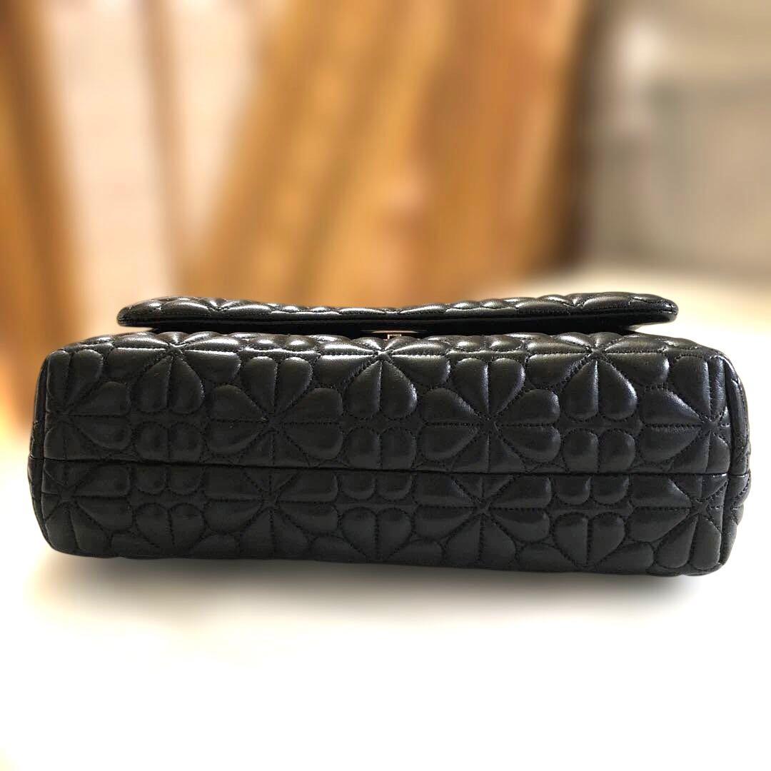 ［美品・希少］ケイトスペードニューヨーク　キルティングチェーンショルダーバッグ黒