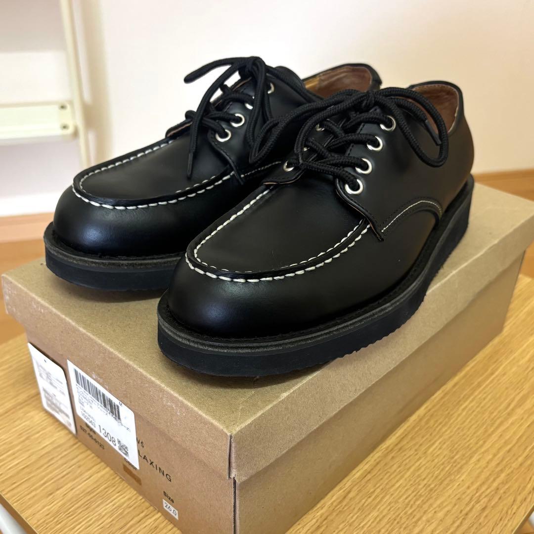 新品未使用　ユナイテッドアローズ　モックトゥレザーシューズ　ブラック　26cm