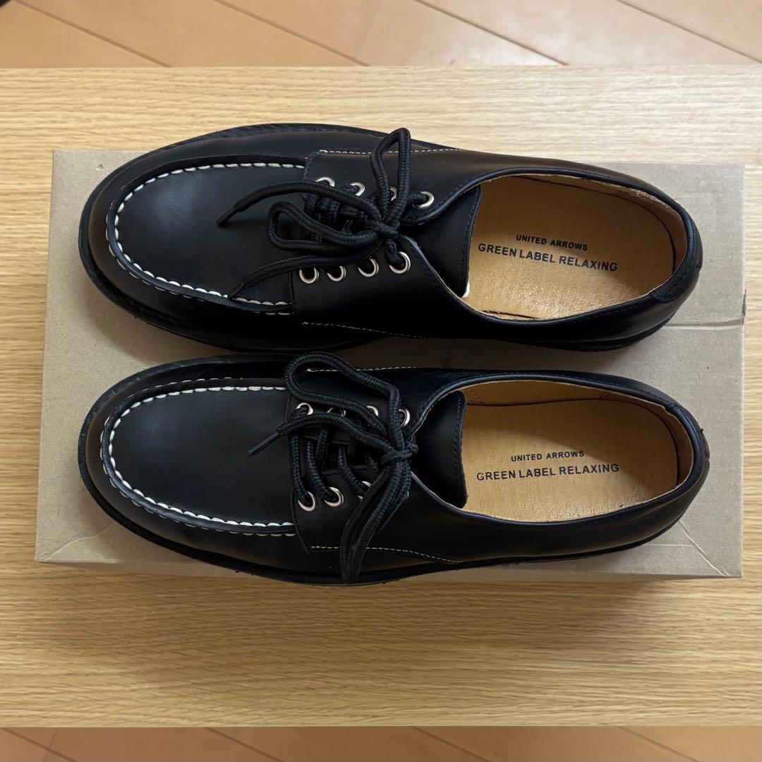 新品未使用　ユナイテッドアローズ　モックトゥレザーシューズ　ブラック　26cm