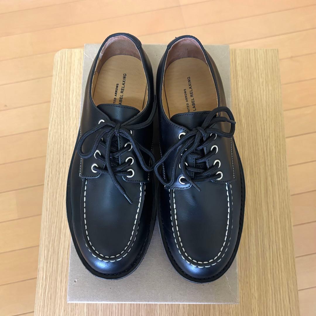 新品未使用　ユナイテッドアローズ　モックトゥレザーシューズ　ブラック　26cm