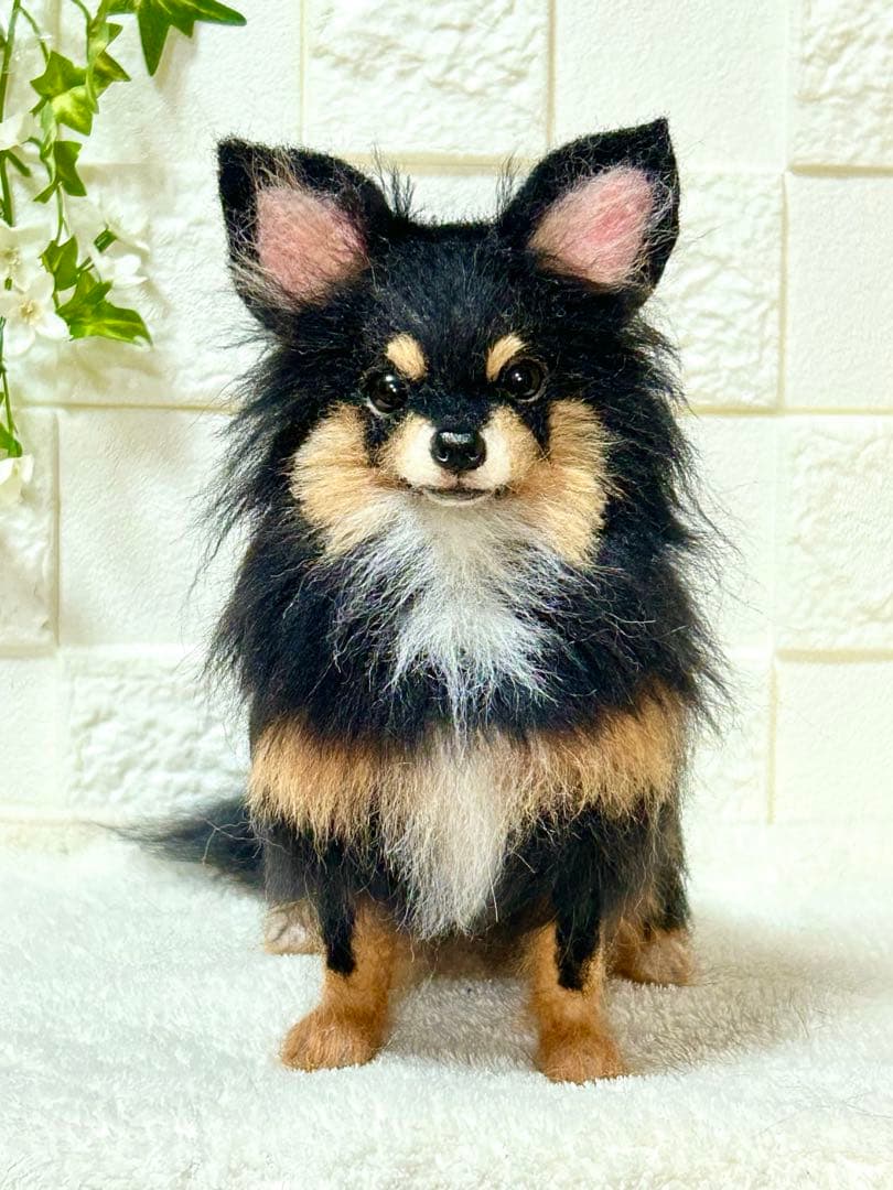羊毛フェルト ハンドメイド 犬【チワワ】ぬいぐるみ リアル うちの子