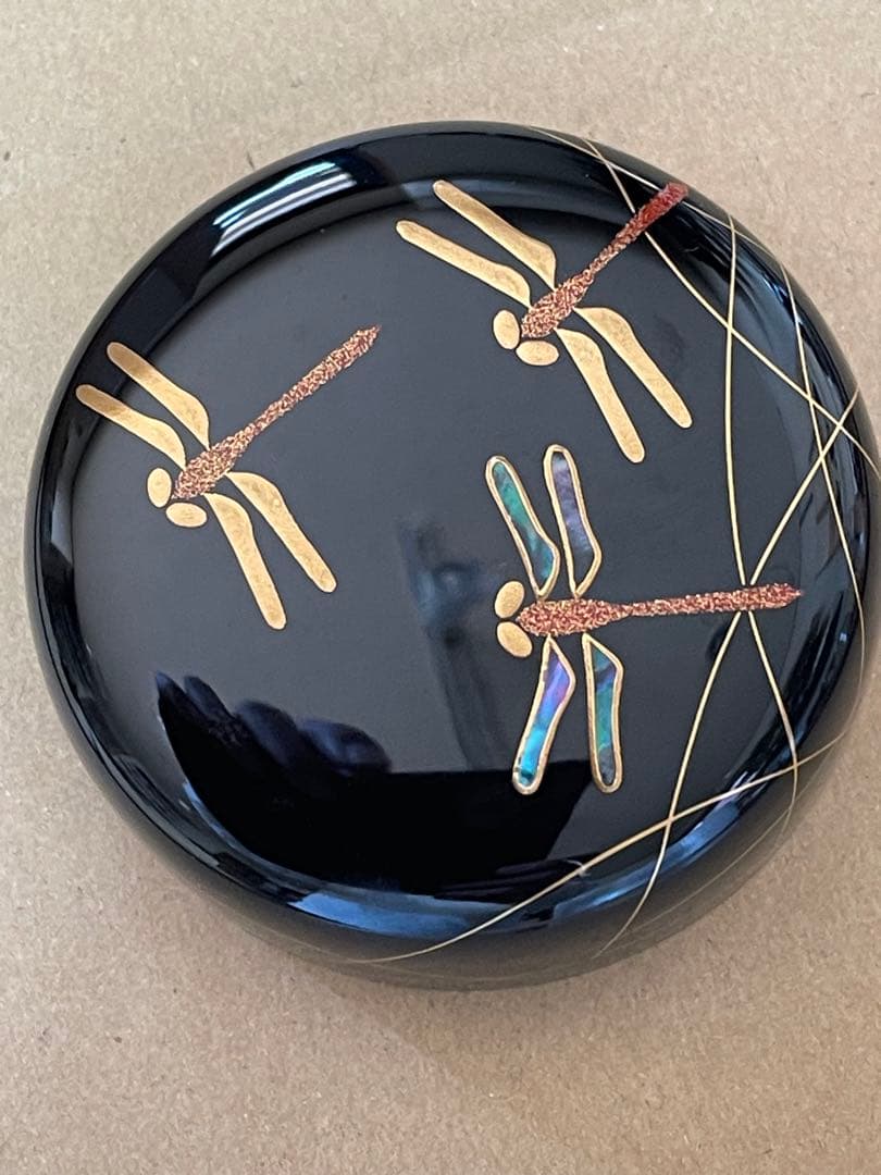 蜻蛉 蒔絵 中棗 中村宗悦 茶道具 送料無料