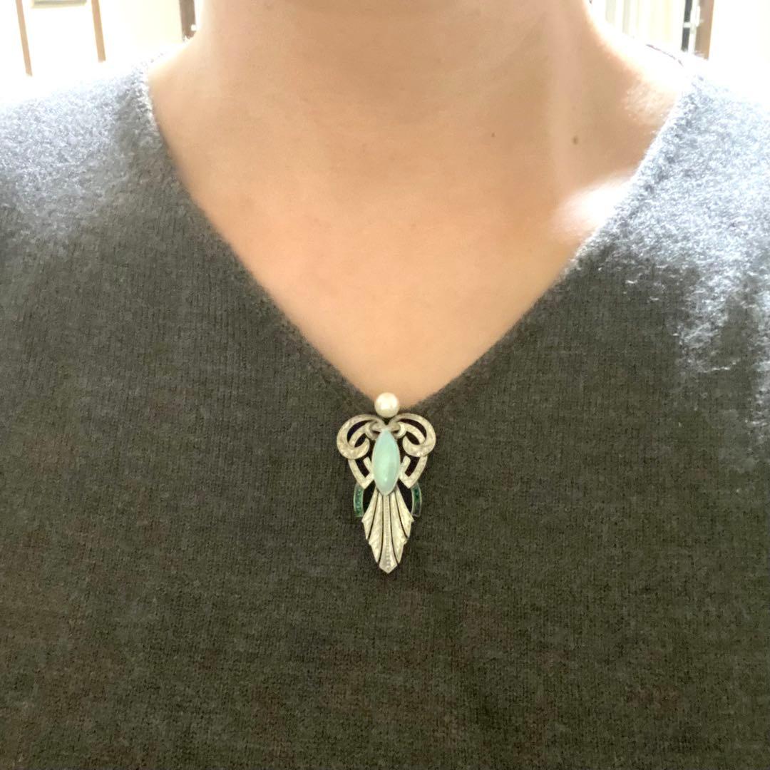 ヴィンテージ☆SPM☆絶品オパールと手彫りの素敵なブローチ☆おまけ