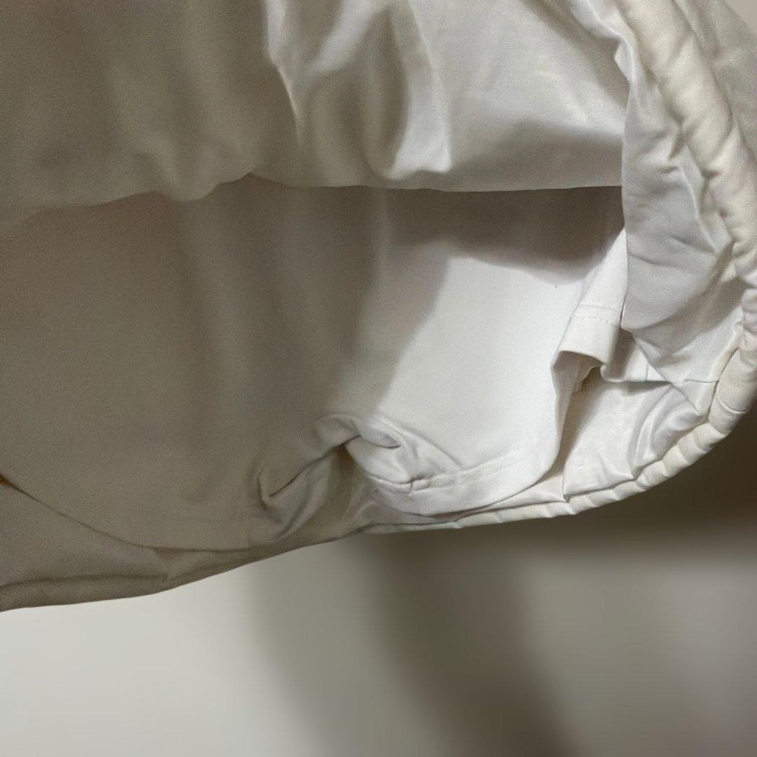 【美品】DESCENTE ホワイトキルティングスカート　M