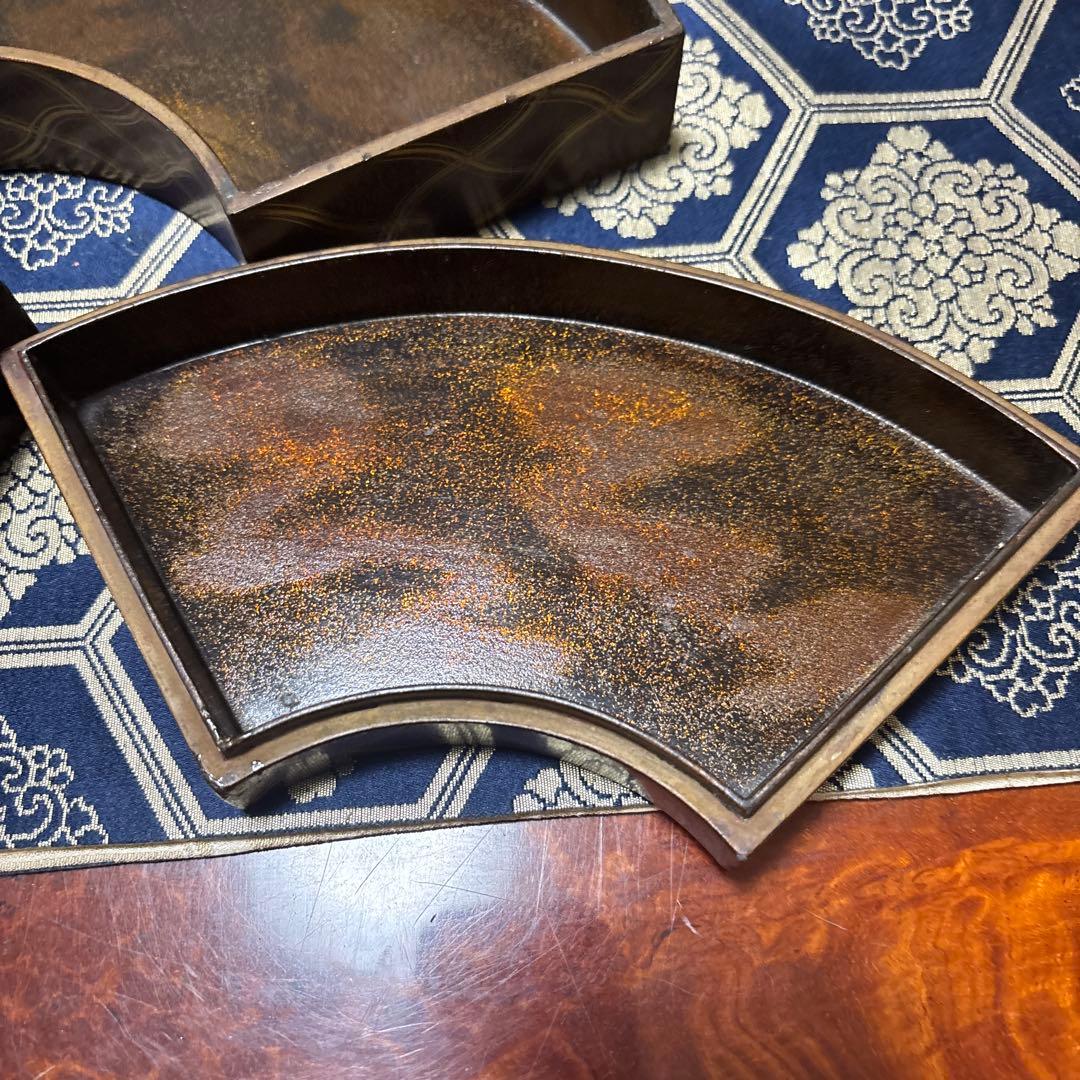 金箔の鳥の絵柄 漆器 重箱（オブジェ等で鑑賞お勧め