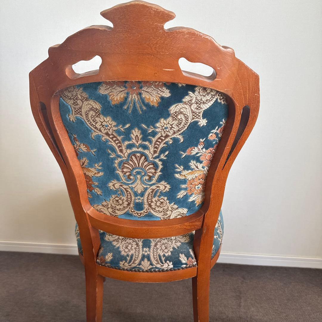 最終値下げ】金華山織 猫脚クラシックチェア ブルー チェア