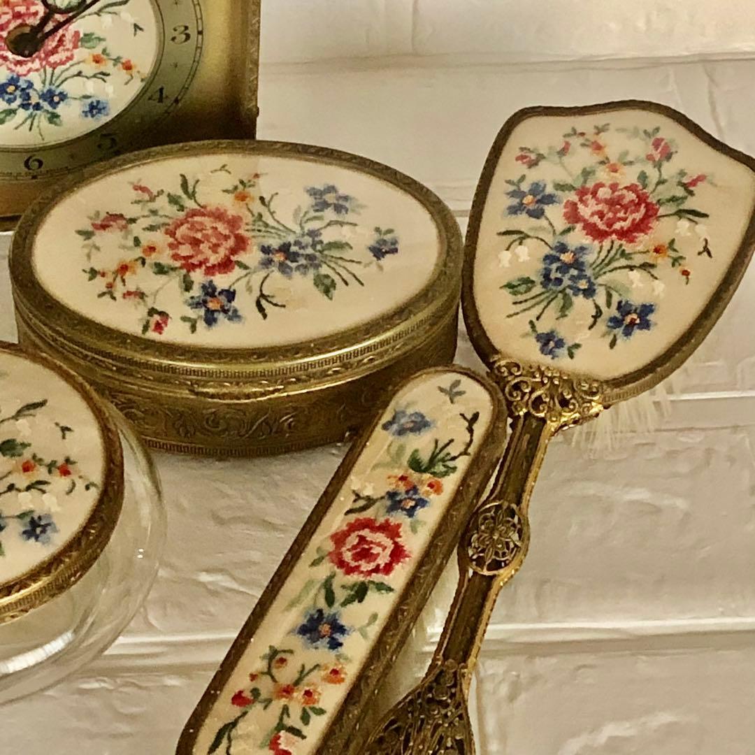 美品＊希少∮英アンティーク＊プチポアン＊プチポワン＊時計 ブラシ