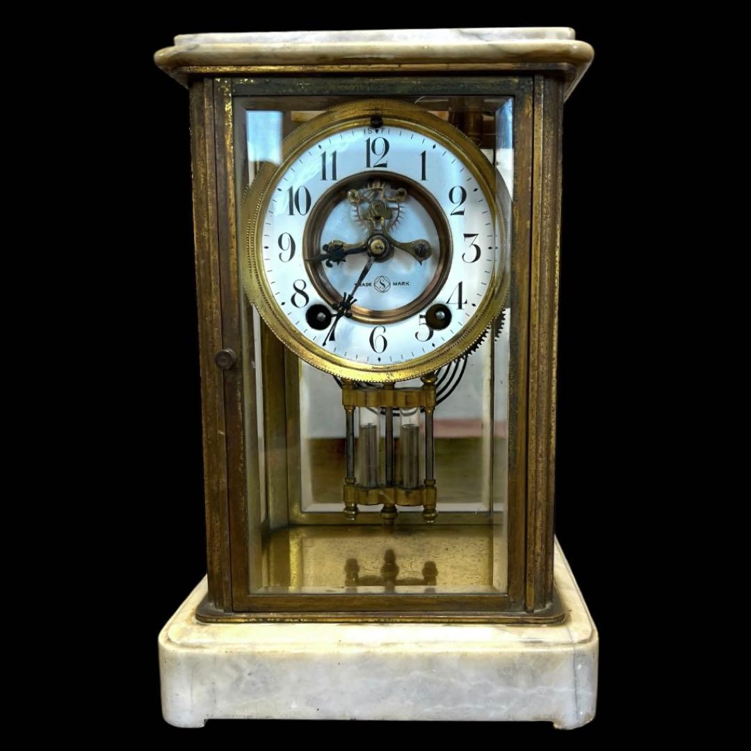 《希少＆入手困難》アンティーク 精工舎大理石水銀振り子ゼンマイ式古時計