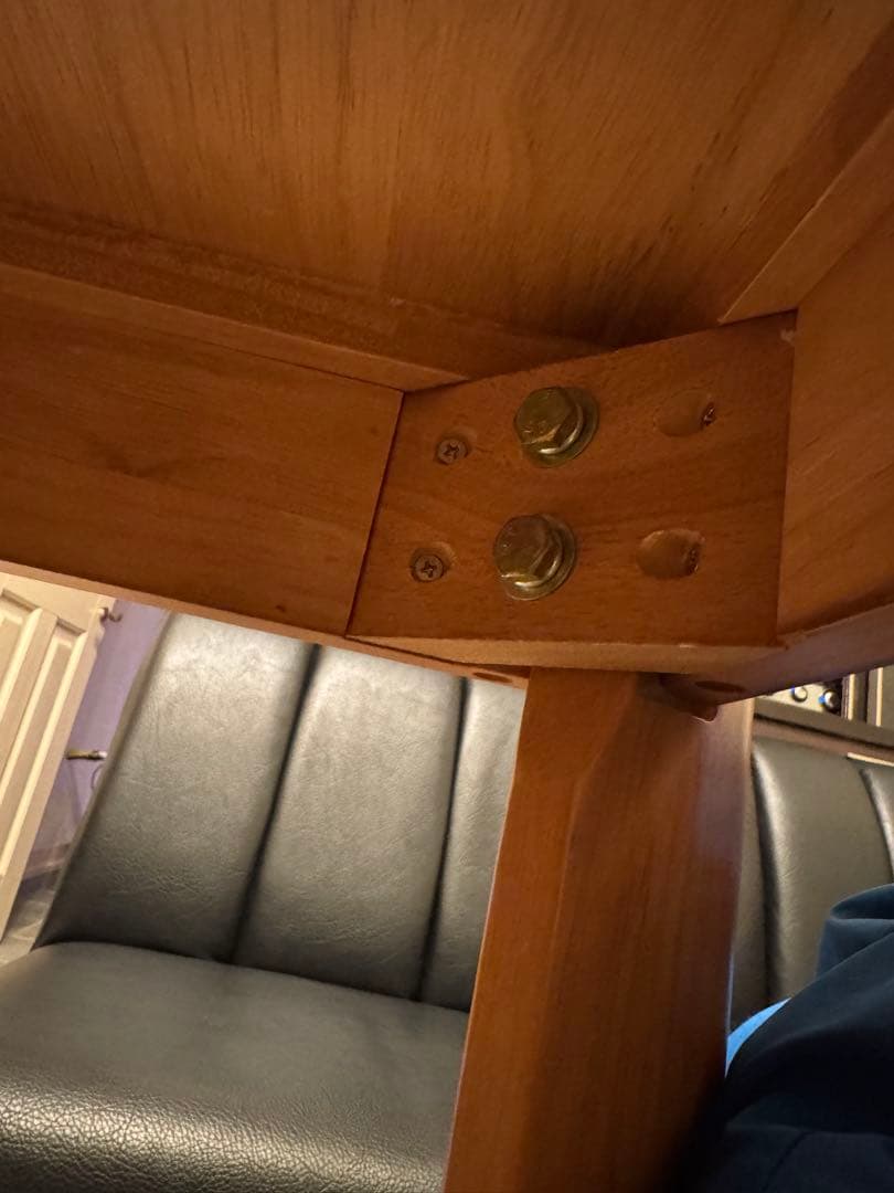 木製長方形ダイニングテーブル 4人掛け