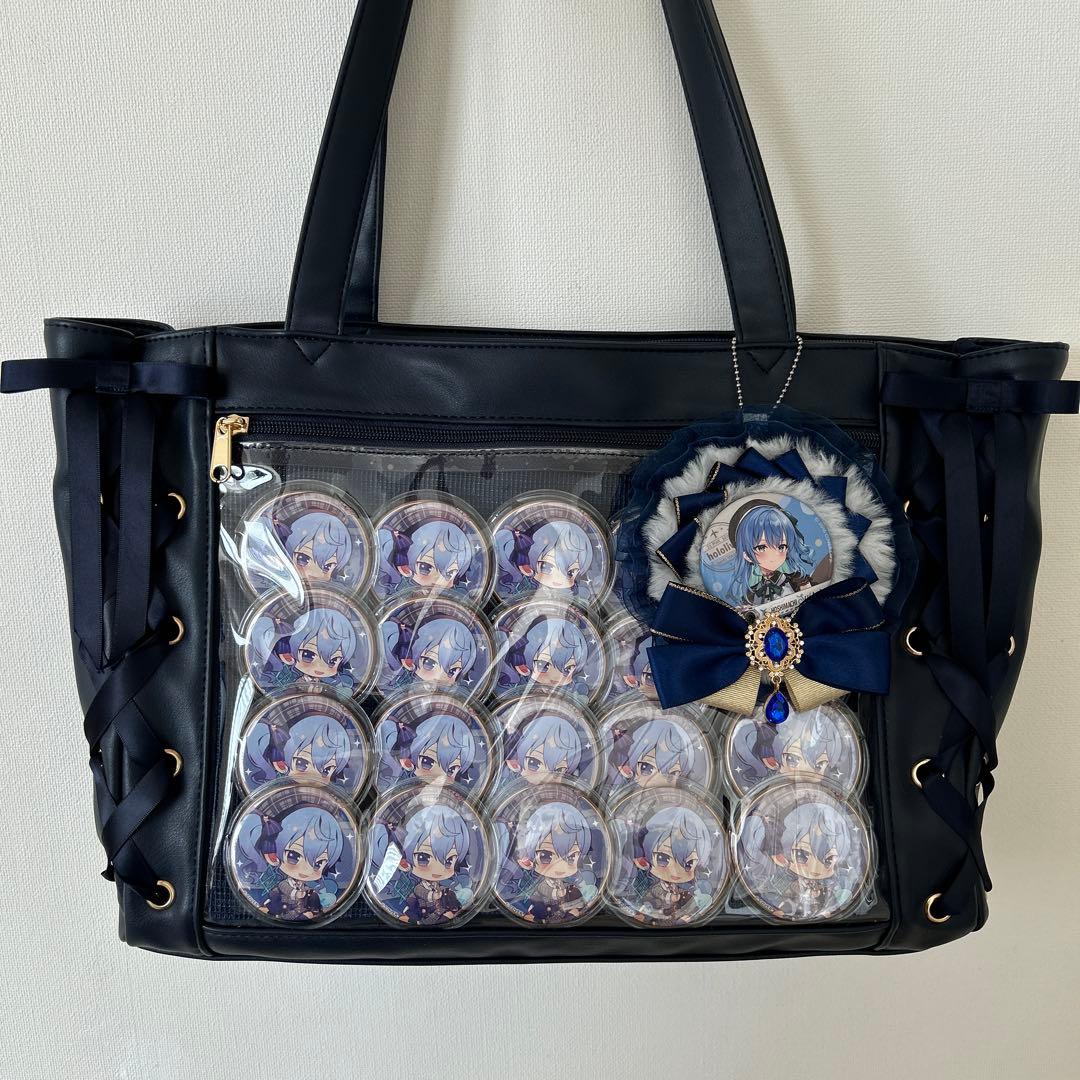 ホロライブ 星街すいせい 痛バッグ 痛バ リボンロゼットチャーム付き