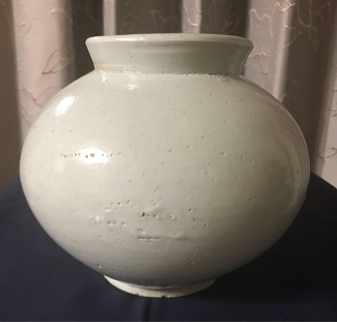 李朝　白磁　壷　朝鮮　古陶磁