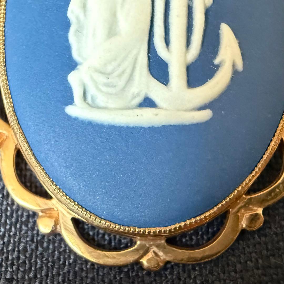 専用 ヴィンテージウェッジウッド9ct/K9 ブローチ ギリシャ女神像 凝った枠