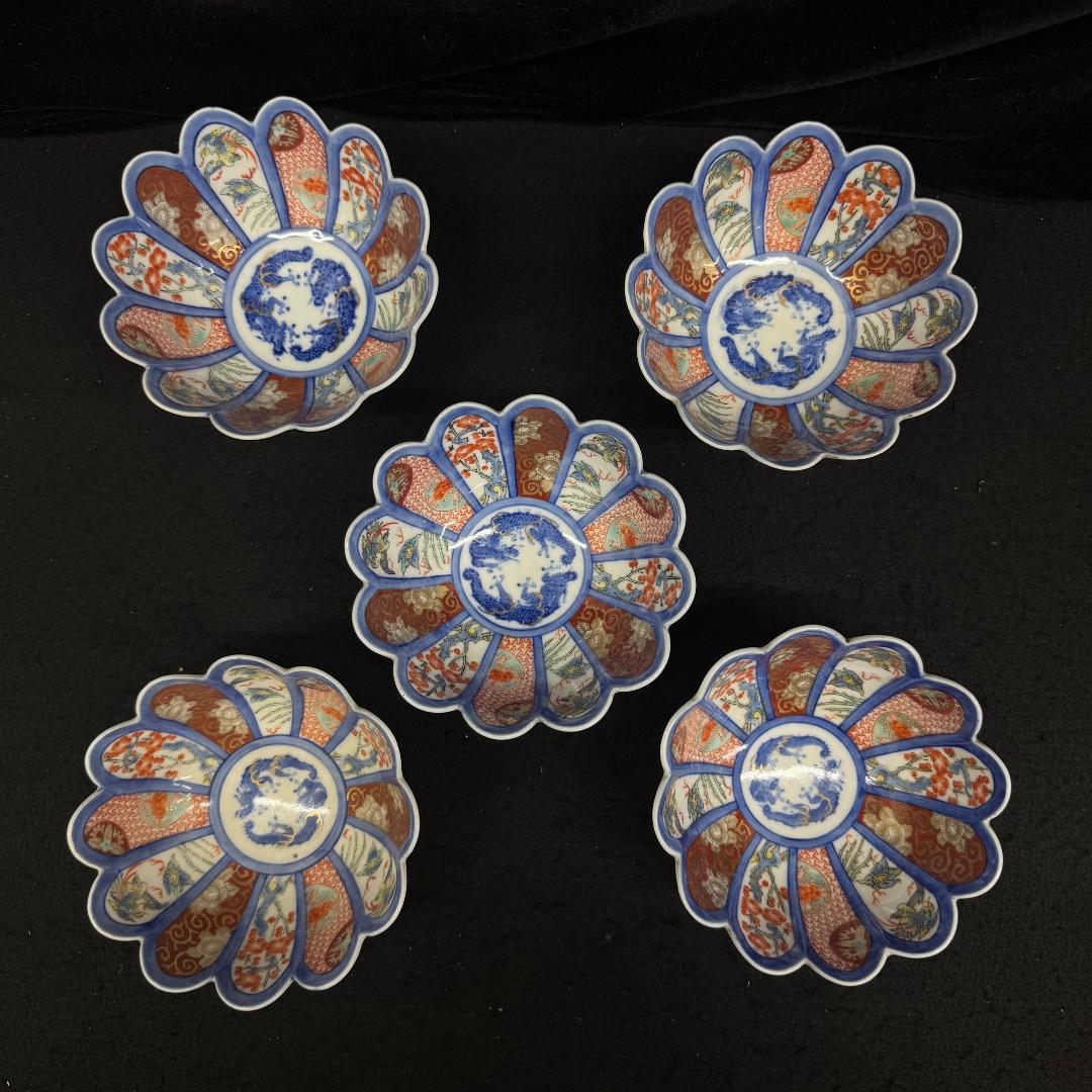 明治の有田焼 年木庵江上製 色絵12弁の菊形輪花向付 骨董 - メルカリ