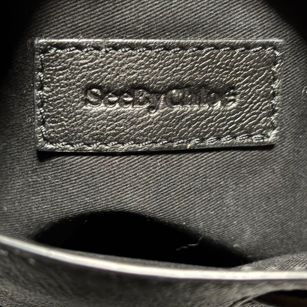 See By Chloe レザー 2way ショルダーバッグ ブラック×ゴールド