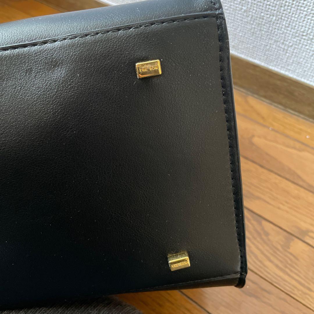 THE ROW 風ブラックレザーハンドバッグ