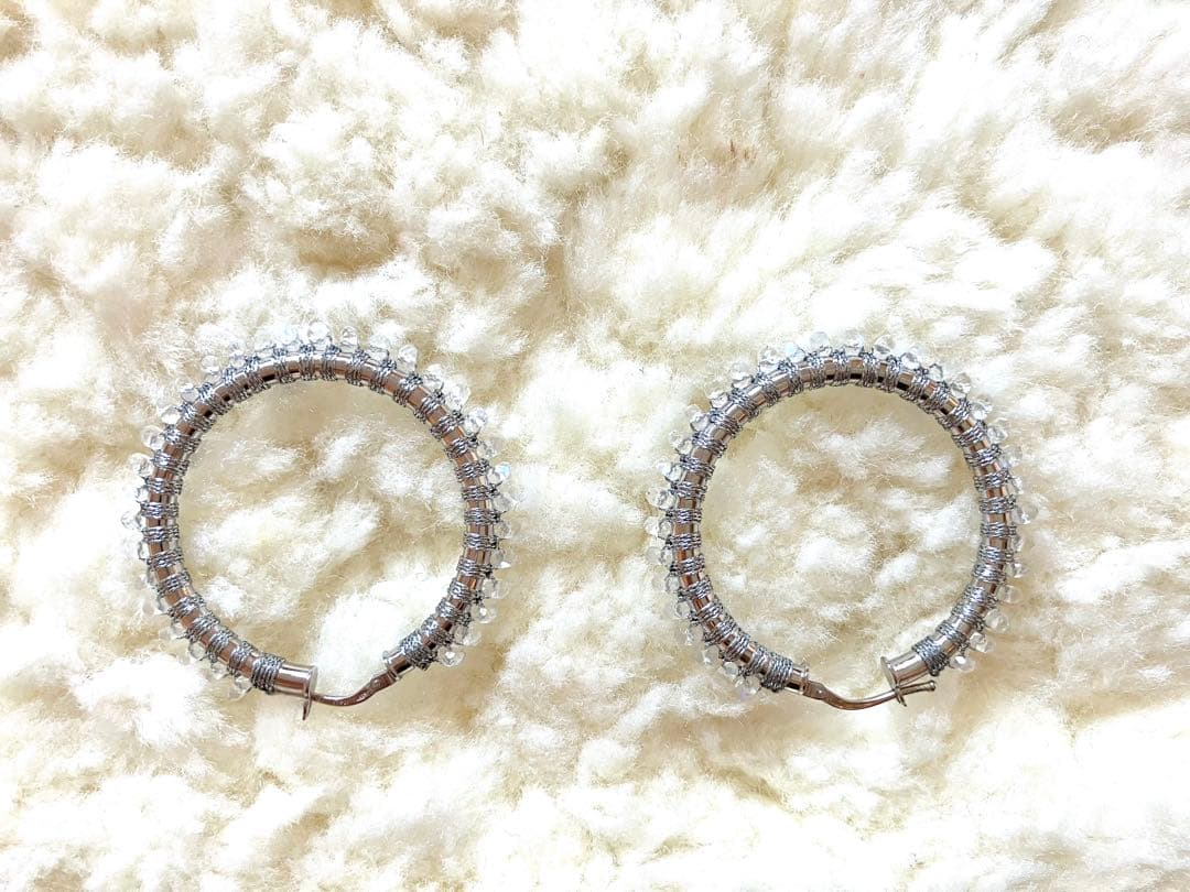 本物の煌めき⭐︎サイモンアルカンタラピアス⭐︎ホワイトゴールド