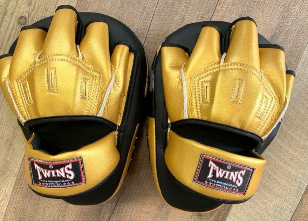 TWINS ペアパンチミット 金 ゴールド 黒