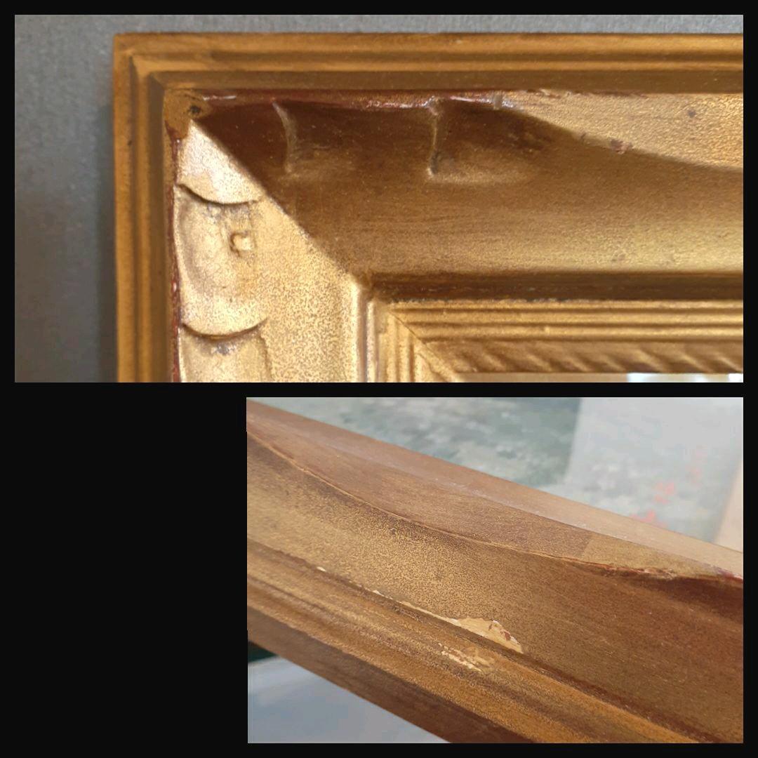 井上幸筆　題　『アルプス遠望』　F6   油彩　木製金彩額装　1939年8月