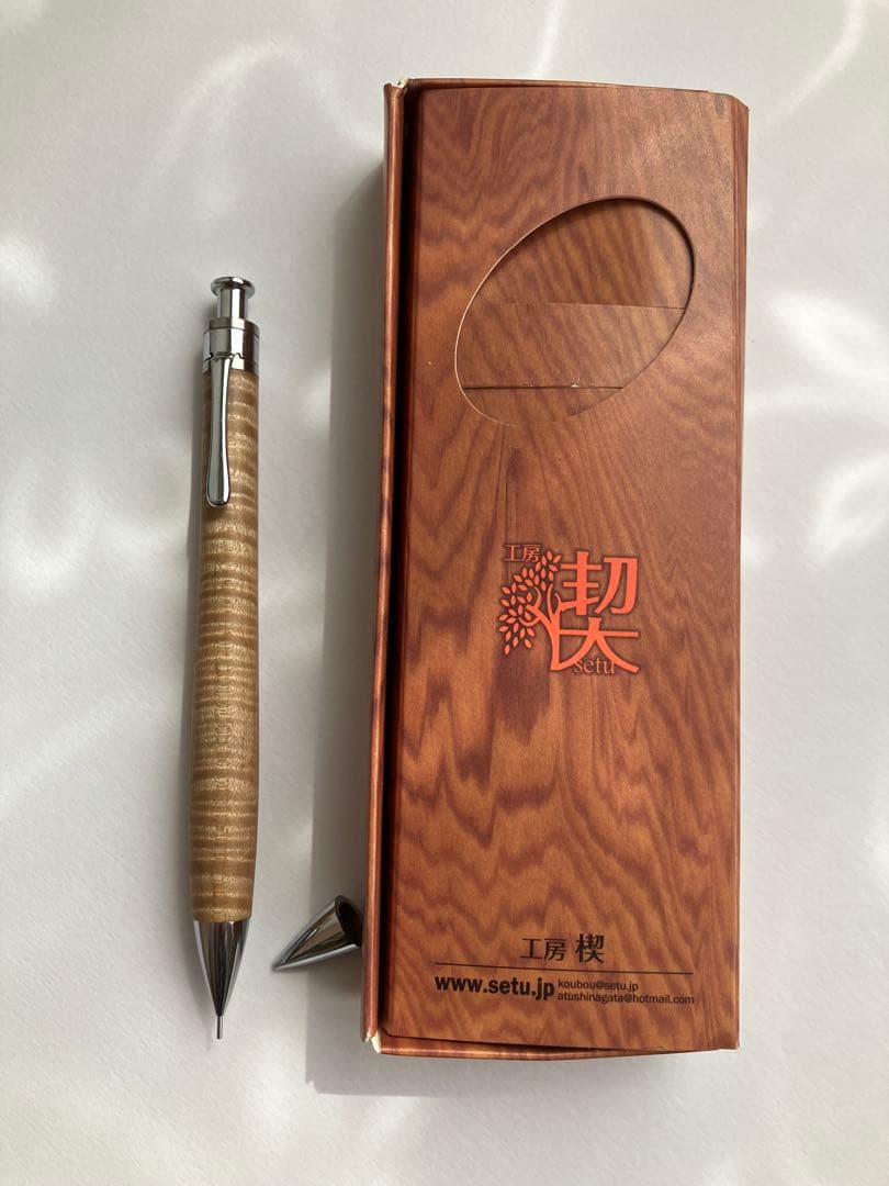 工房楔 楓ちぢみ杢 0.5mmシャープペンシル 工房楔楓ちぢみ杢シャーペン0.5