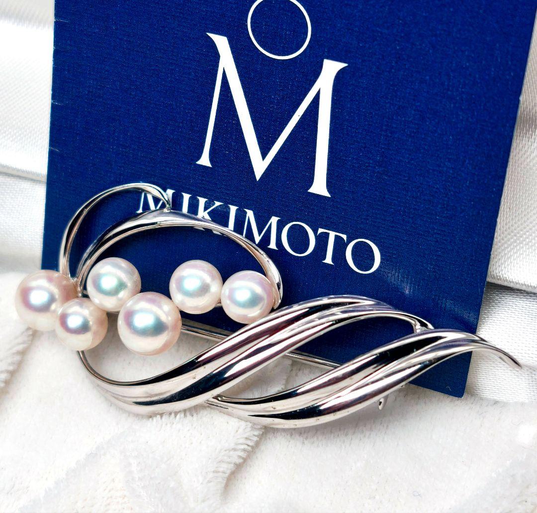 美品 最高級!!】ミキモト ブローチ パール フォーマル 6珠 皇室御用達