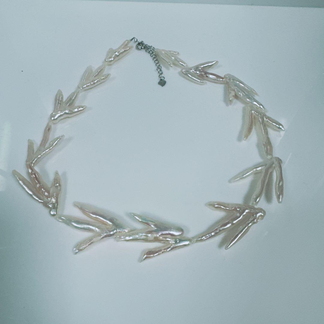 淡水パールネックレス 淡水小枝パールネックレスNO25-989