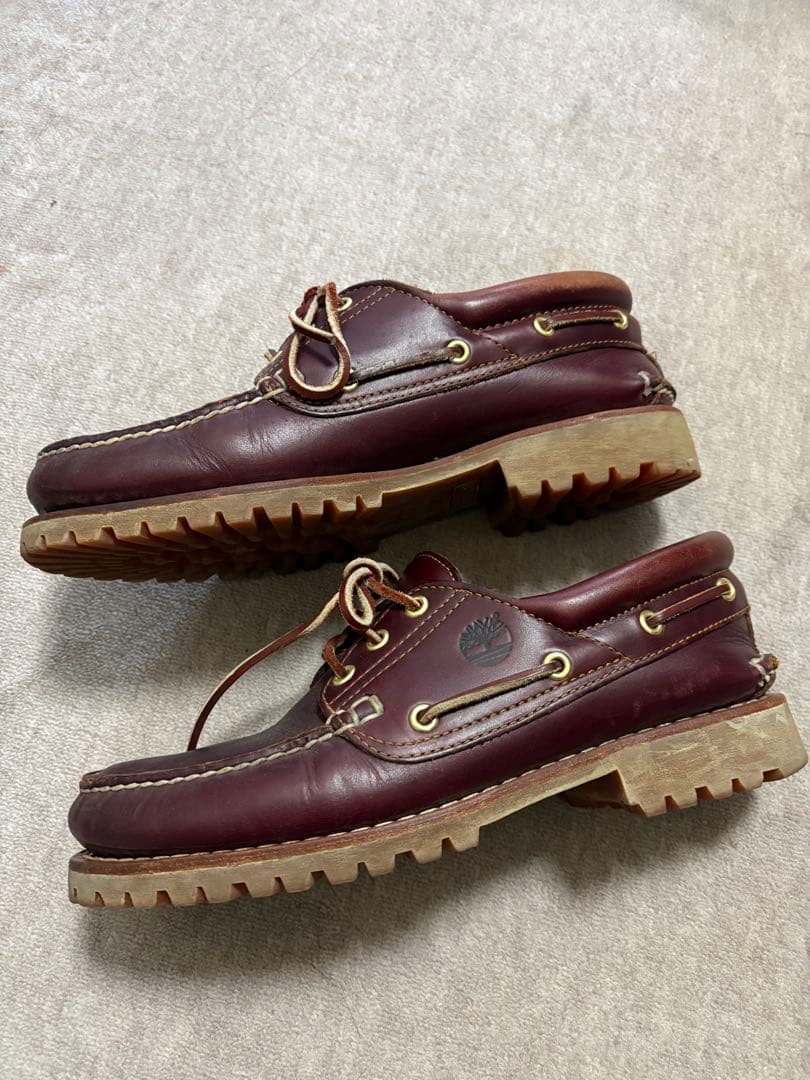 Timberland ダークブラウン デッキシューズ