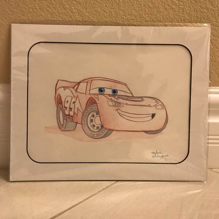 カーズ Art Of Disney 世界に一枚 スケッチ マックイーン 絵画