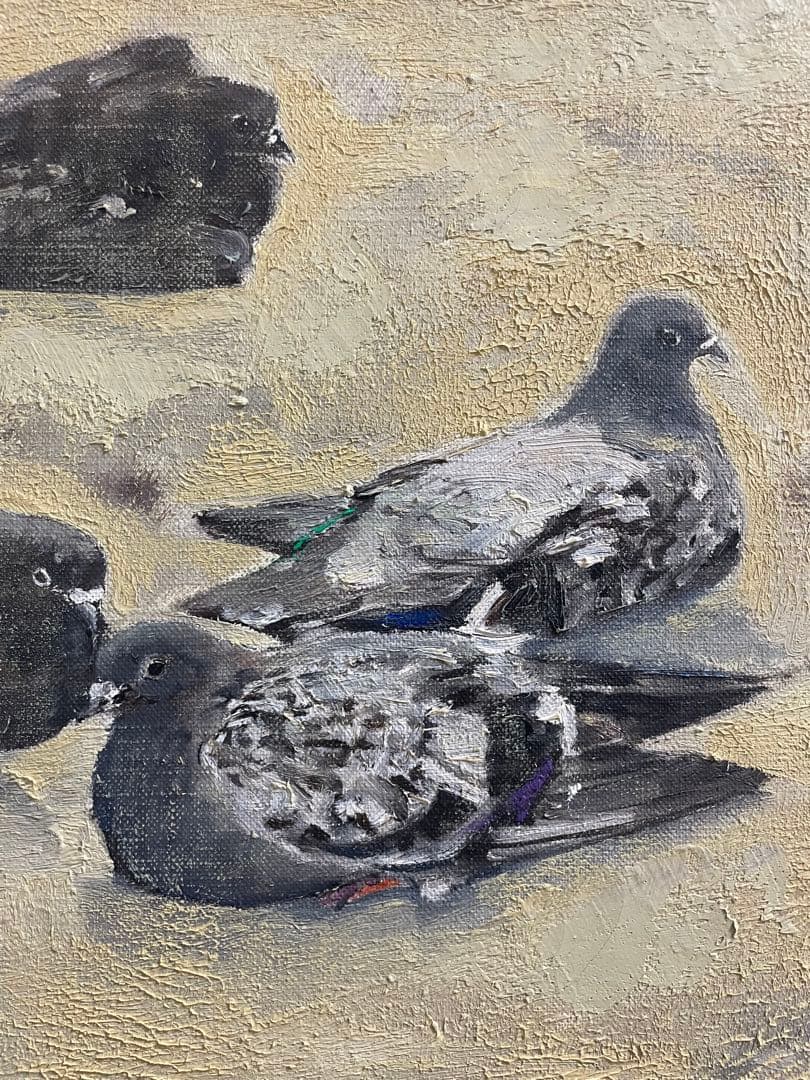 杉本好守『鳩』戸川馨『地脈の心霊』ミクスド・メディア 真作保証 ２点セット