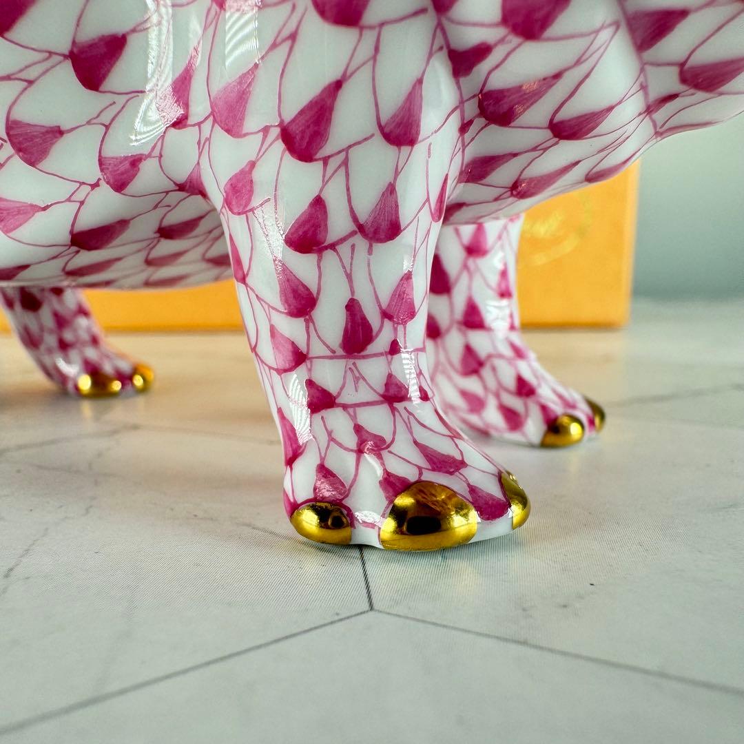 DA1292 ヘレンド herend カバ 置物 陶器