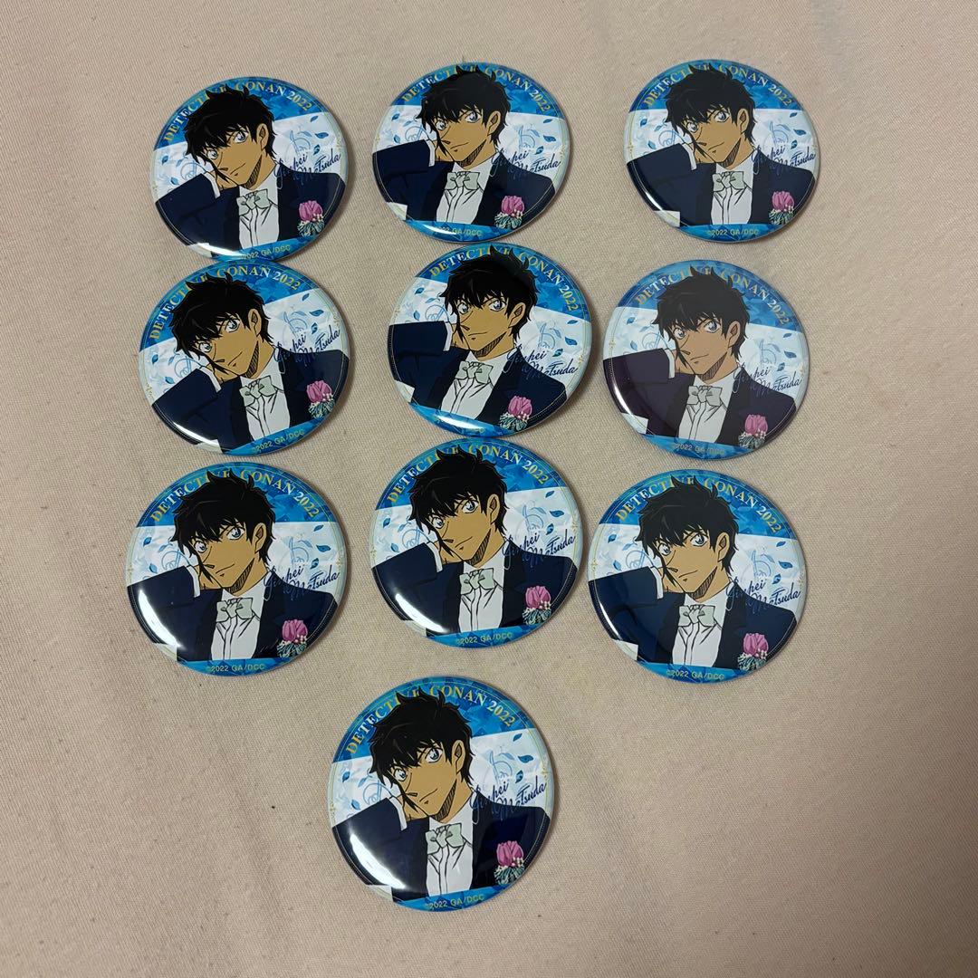 松田陣平 名探偵コナン ハロウィンの花嫁 缶バッジ 水色 タキシード 名
