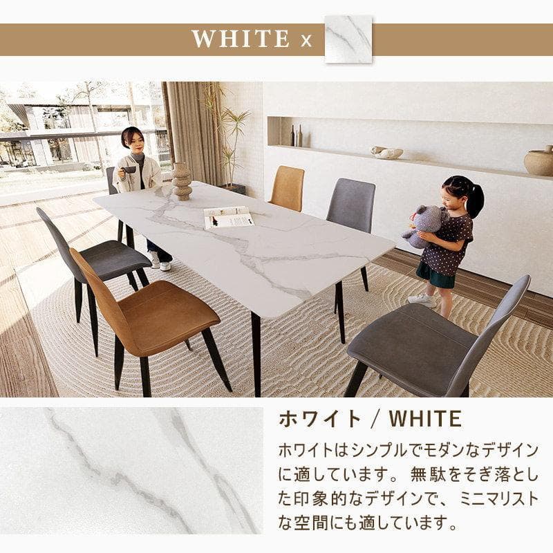 ゆりっこんす新品セラミックダイニングテーブル ホワイト160CM 高級感