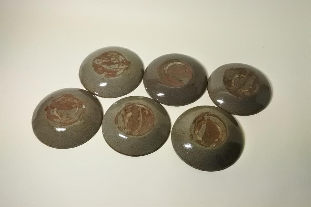 明治時代 犬山焼 銘々皿 菓子皿 6枚組 骨董品 アンティーク d