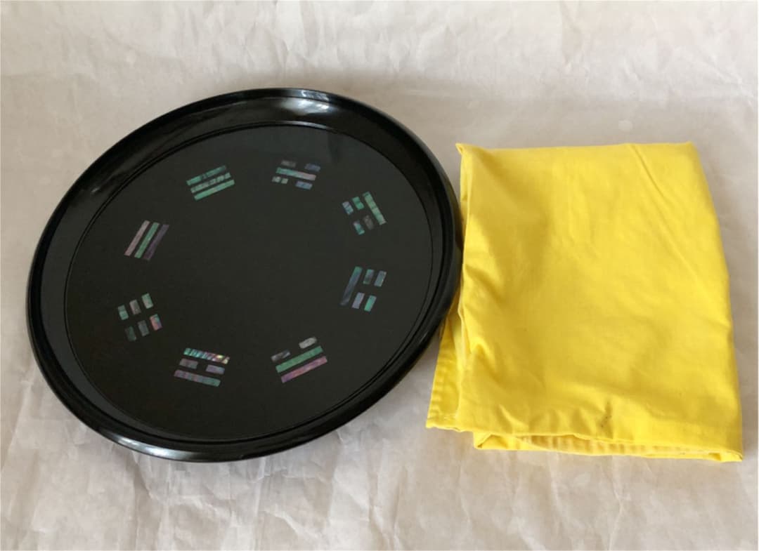 八卦盆　青貝螺鈿　真塗　乱盆　玄々斎好　裏千家　茶道具