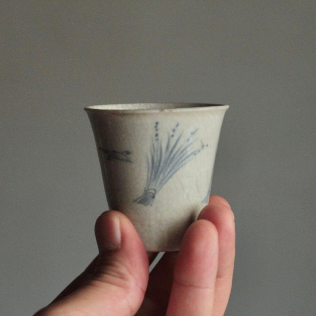 染付 端反り 筒盃 古美術 古道具 アンティーク
