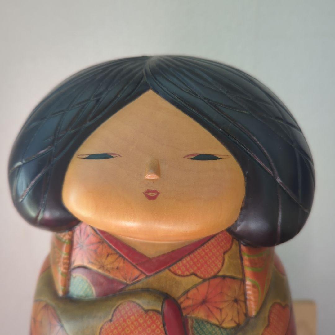 ペ*ノ様 創作こけし　夕焼け　田中暢枝作