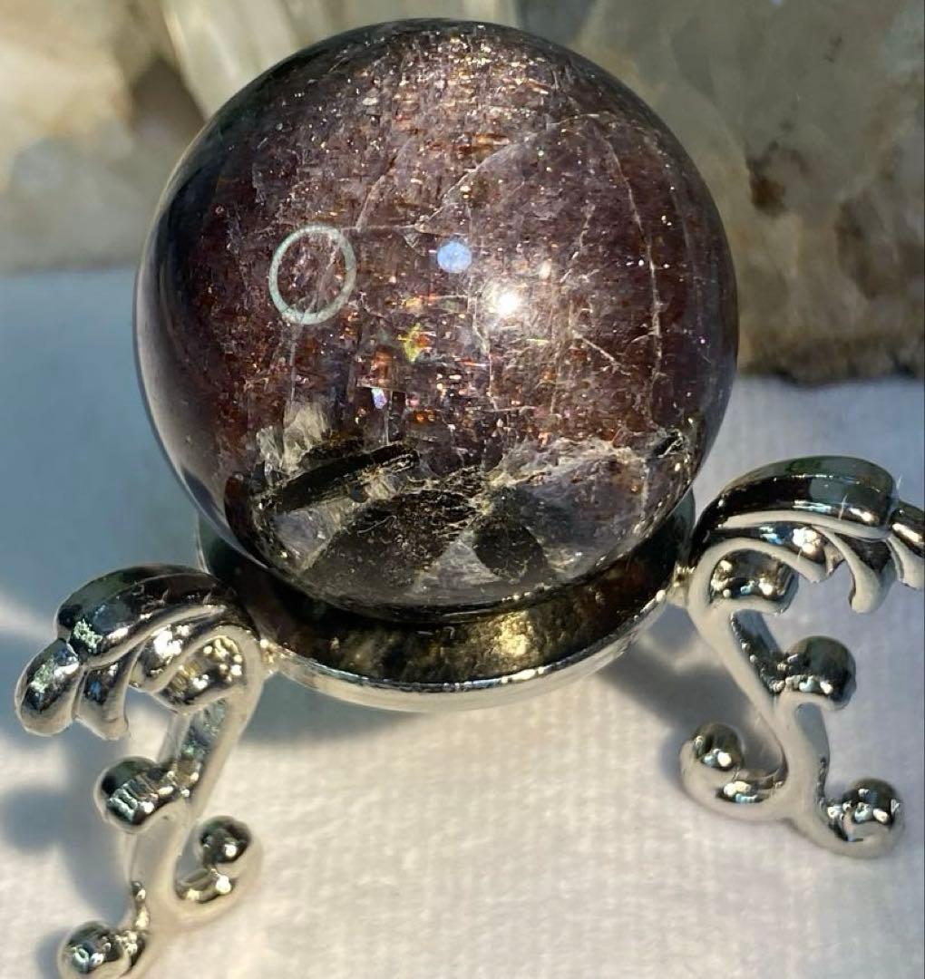 アイオライトサンストーン 天然石 パワーストーン スフィア 丸玉 ③ 全