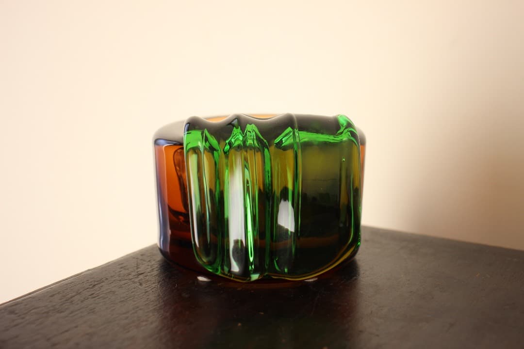 チェコ クリスタル ボヘミアングラス 物入れ ヨセフ・エクナー - メルカリ