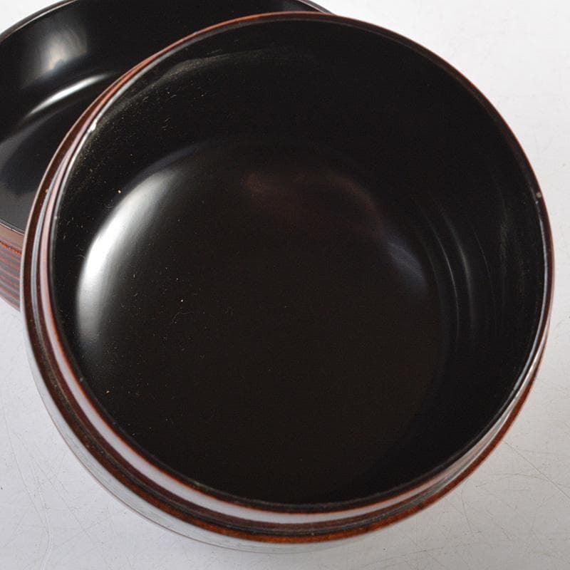 茶道具　塗師　平安　千穂造　五色塗　中棗　共箱　C　R5778