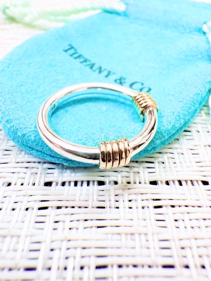 ティファニー リング　約　10号　バンドウィズ　コンビ 750 指輪 925