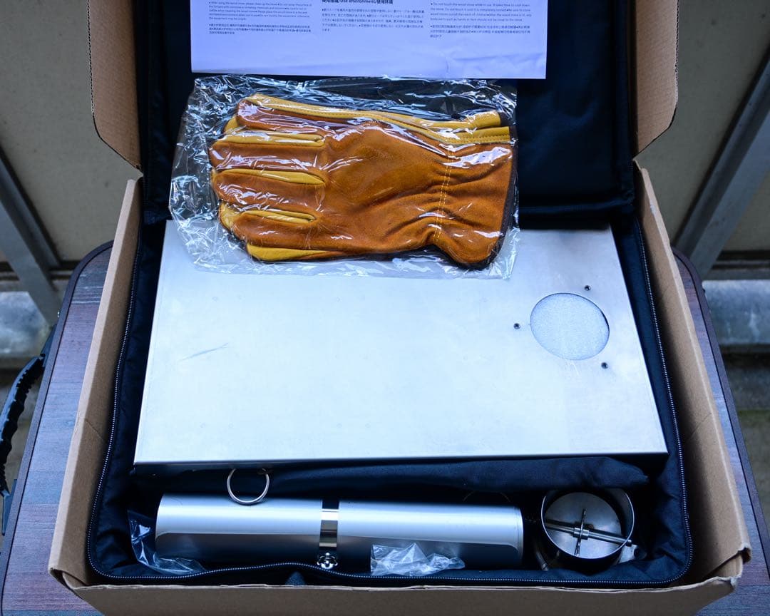 Soomloomチタン製薪ストーブ折り畳み式ウード暖炉FIERY二次燃焼巻き煙突