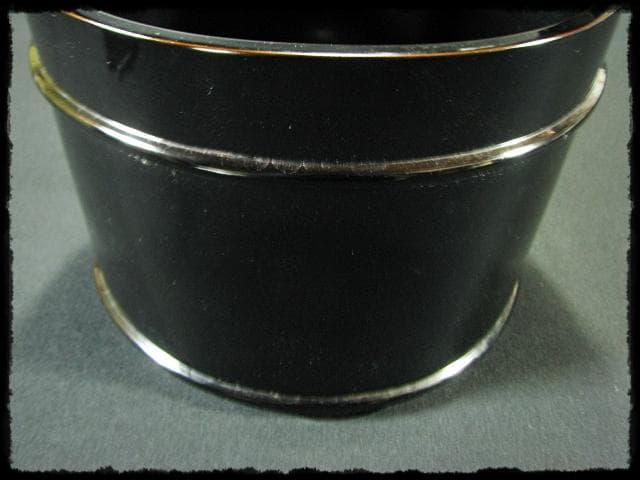 川瀬 表完 利休好 黒塗 真手桶 茶道具 f133