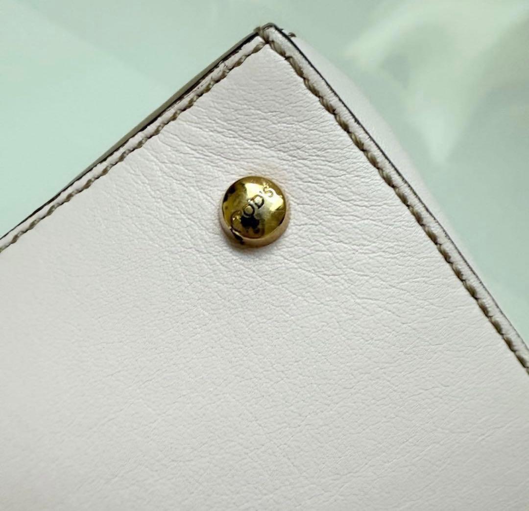 TOD'Sトッズ Dキューブバッグ ピンク ベージュ ハンドバッグ