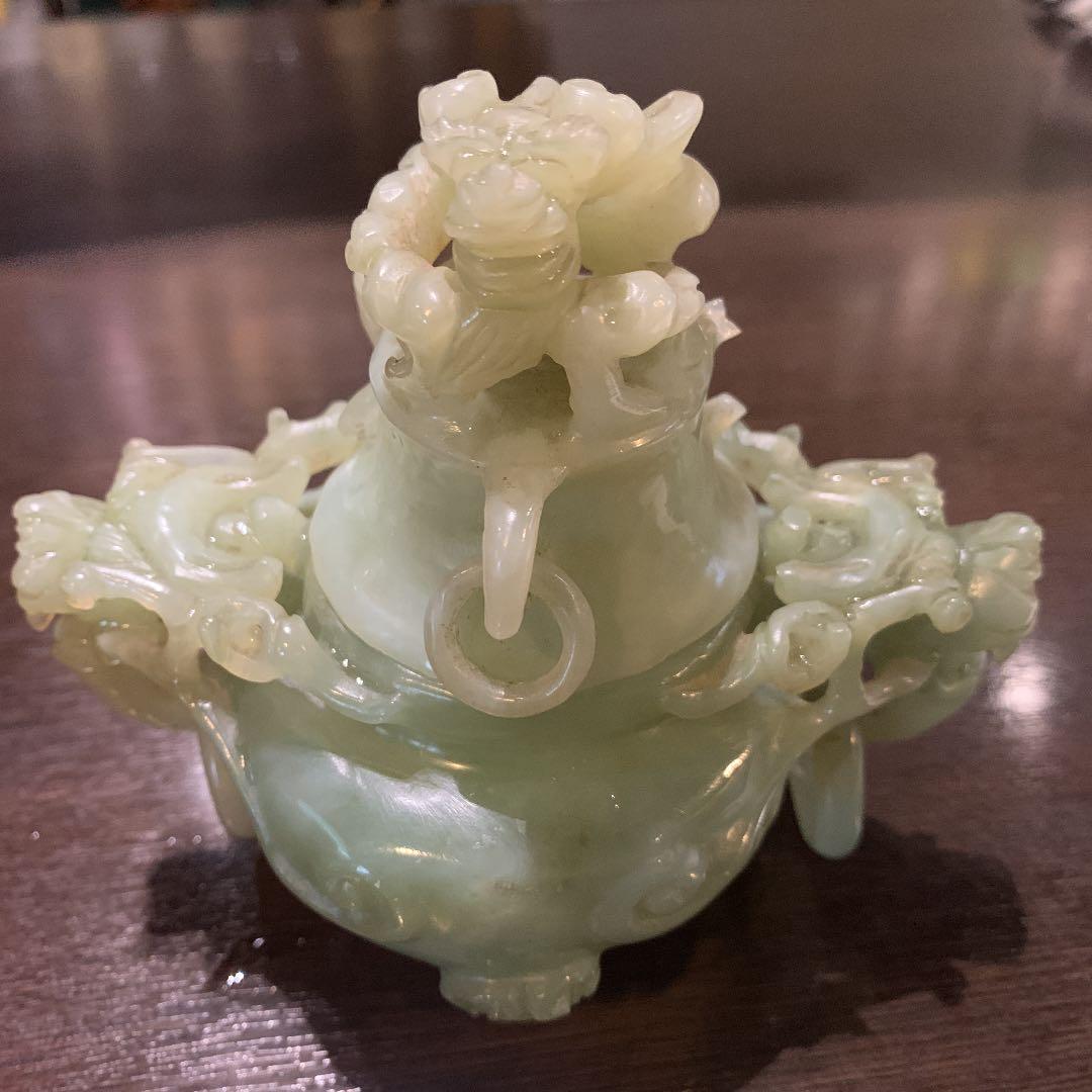 翡翠龍カービング彫刻